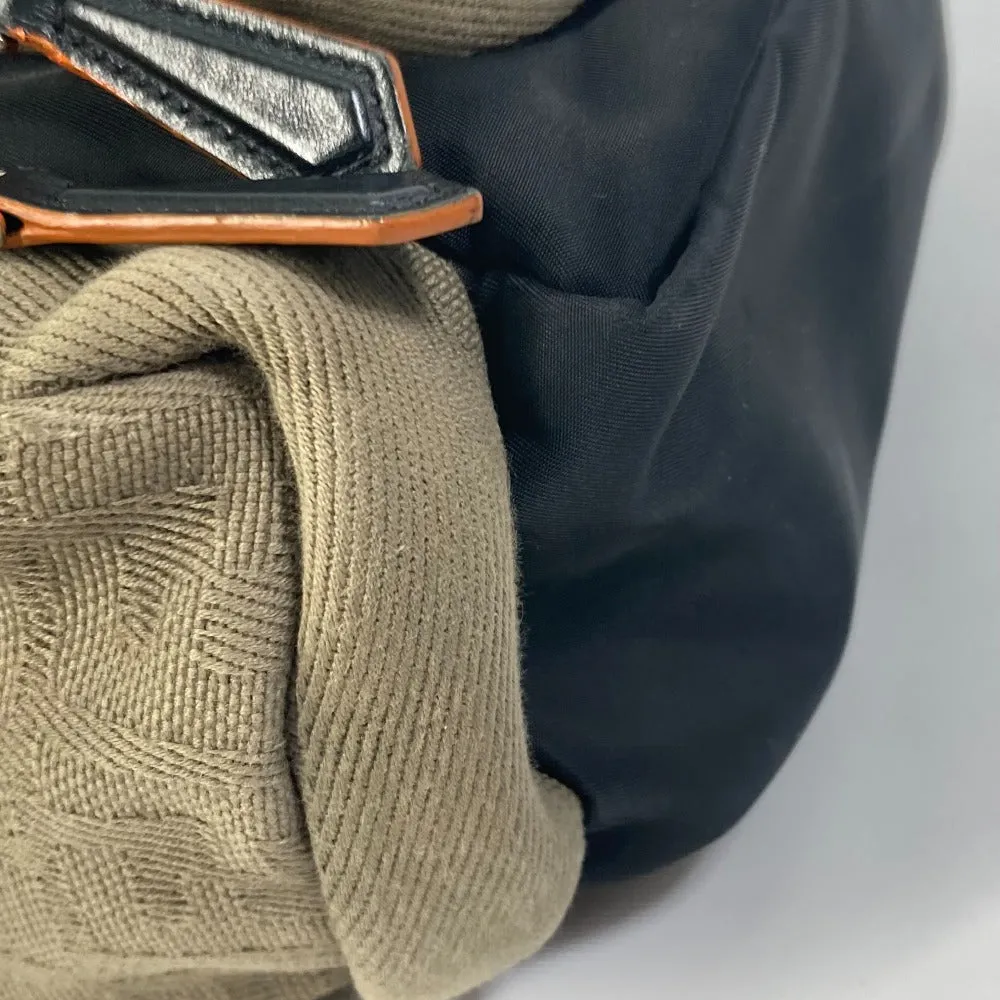 FENDI Backpack 7VZ048 Nylon / canvas black Backpack Zucca multi mens Used