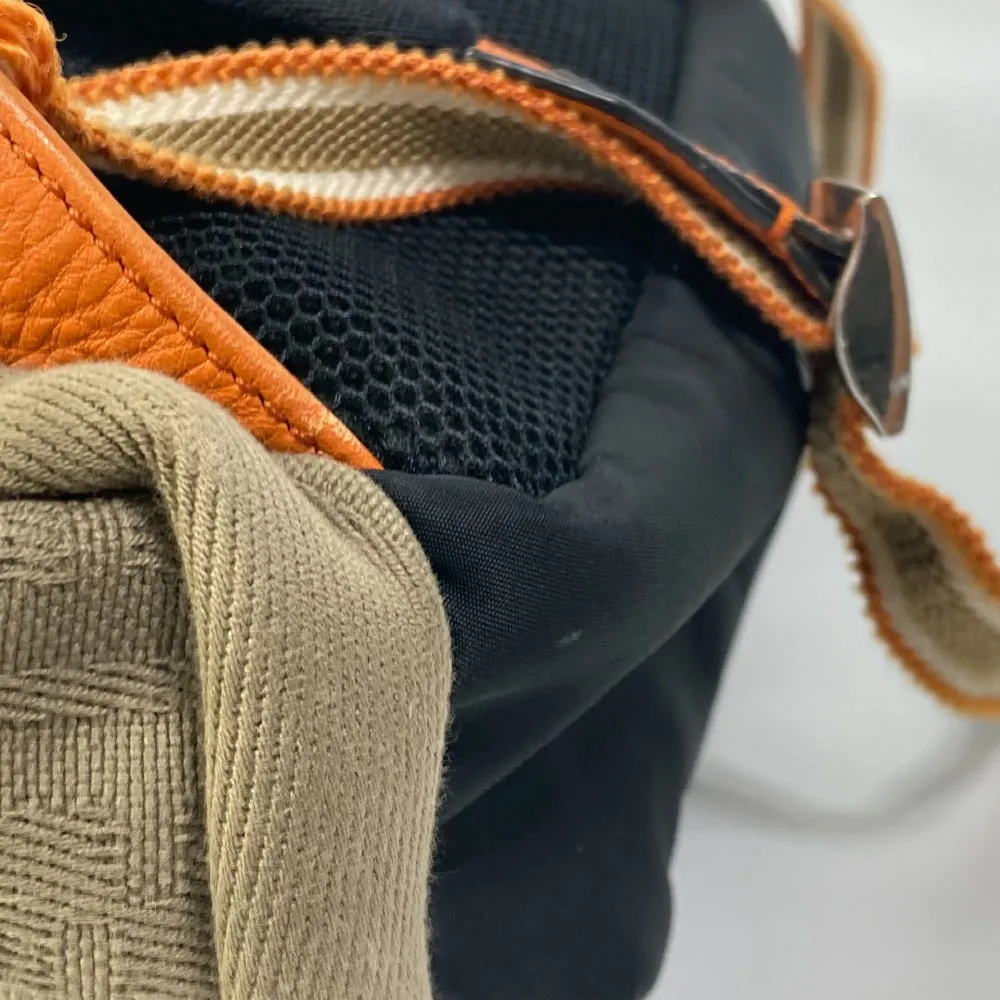FENDI Backpack 7VZ048 Nylon / canvas black Backpack Zucca multi mens Used