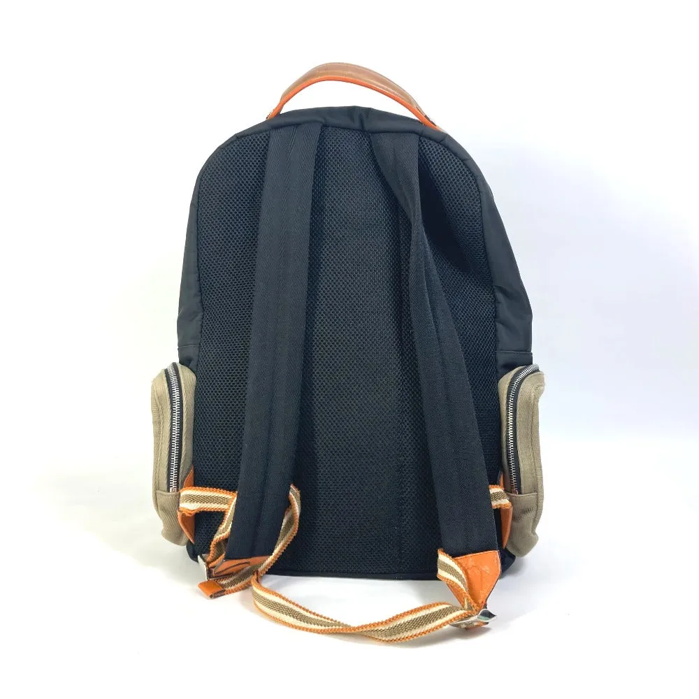 FENDI Backpack 7VZ048 Nylon / canvas black Backpack Zucca multi mens Used
