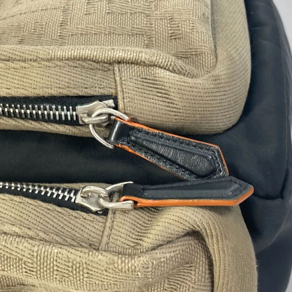 FENDI Backpack 7VZ048 Nylon / canvas black Backpack Zucca multi mens Used