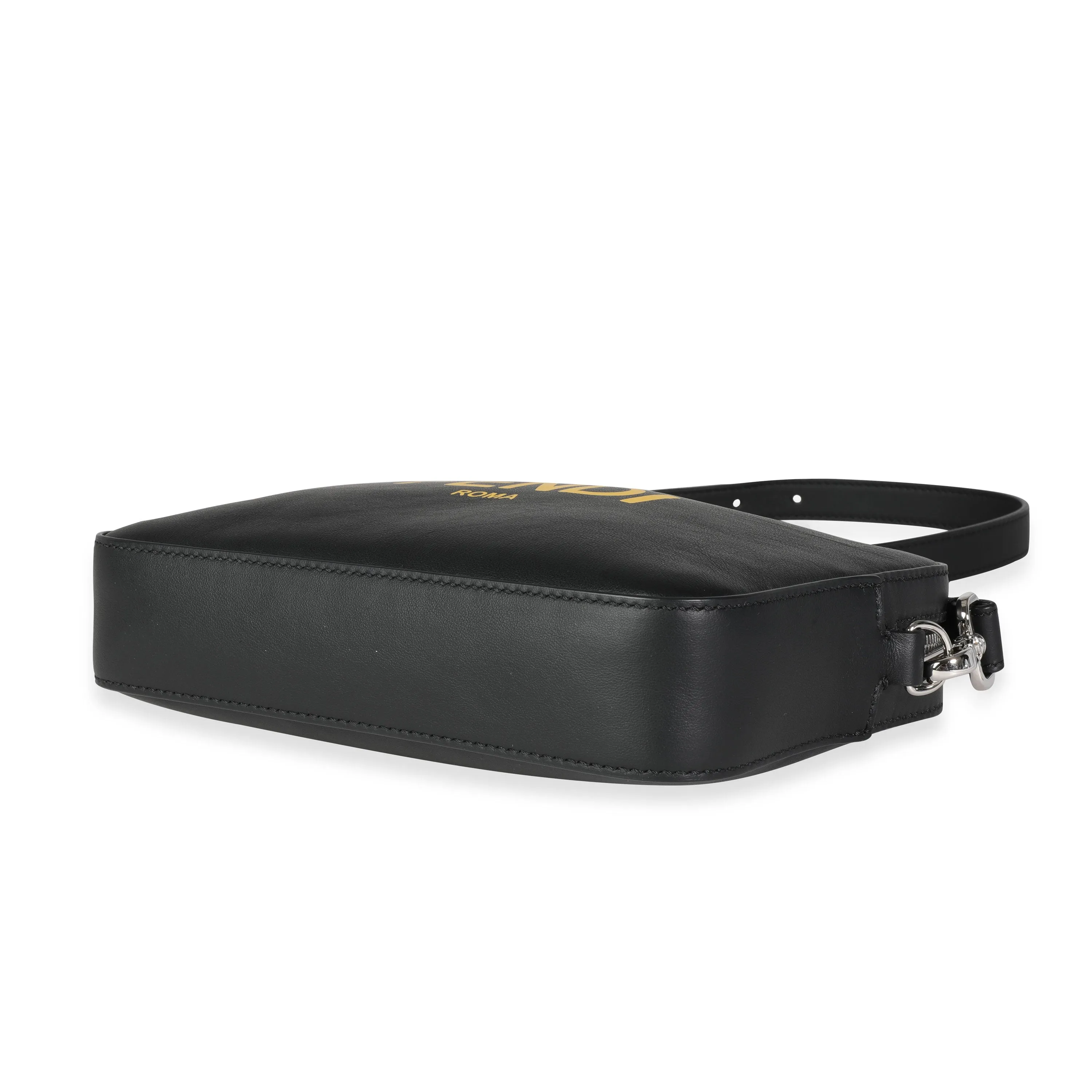 Fendi Black Calfskin & Sunflower Logo Mini Camera Bag