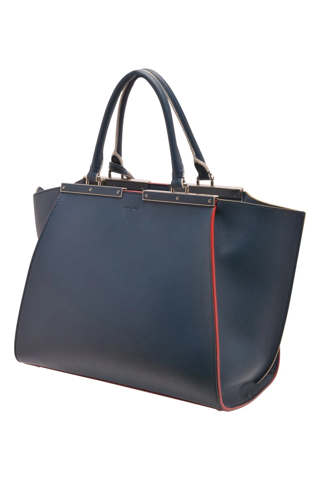 FENDI Blue Calfskin Large 3Jours Tote