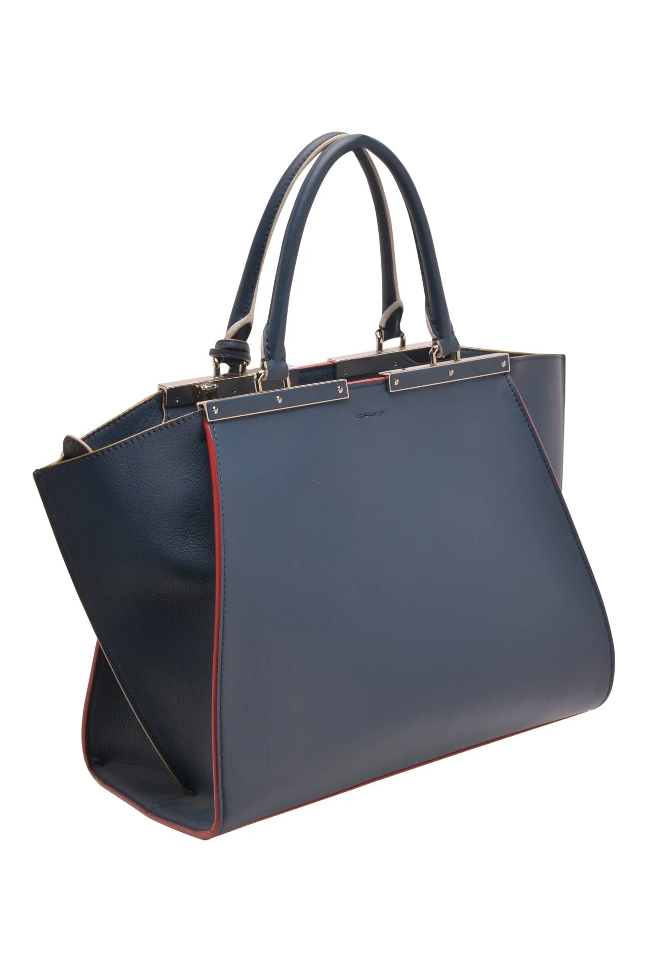 FENDI Blue Calfskin Large 3Jours Tote