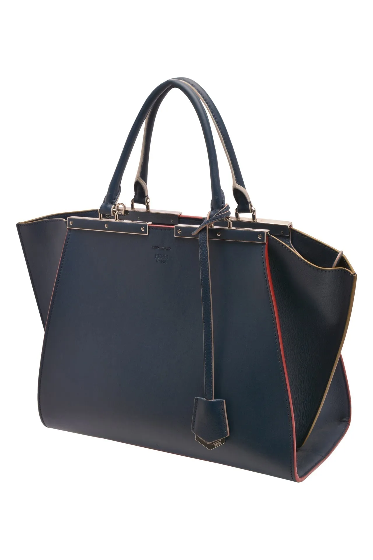 FENDI Blue Calfskin Large 3Jours Tote