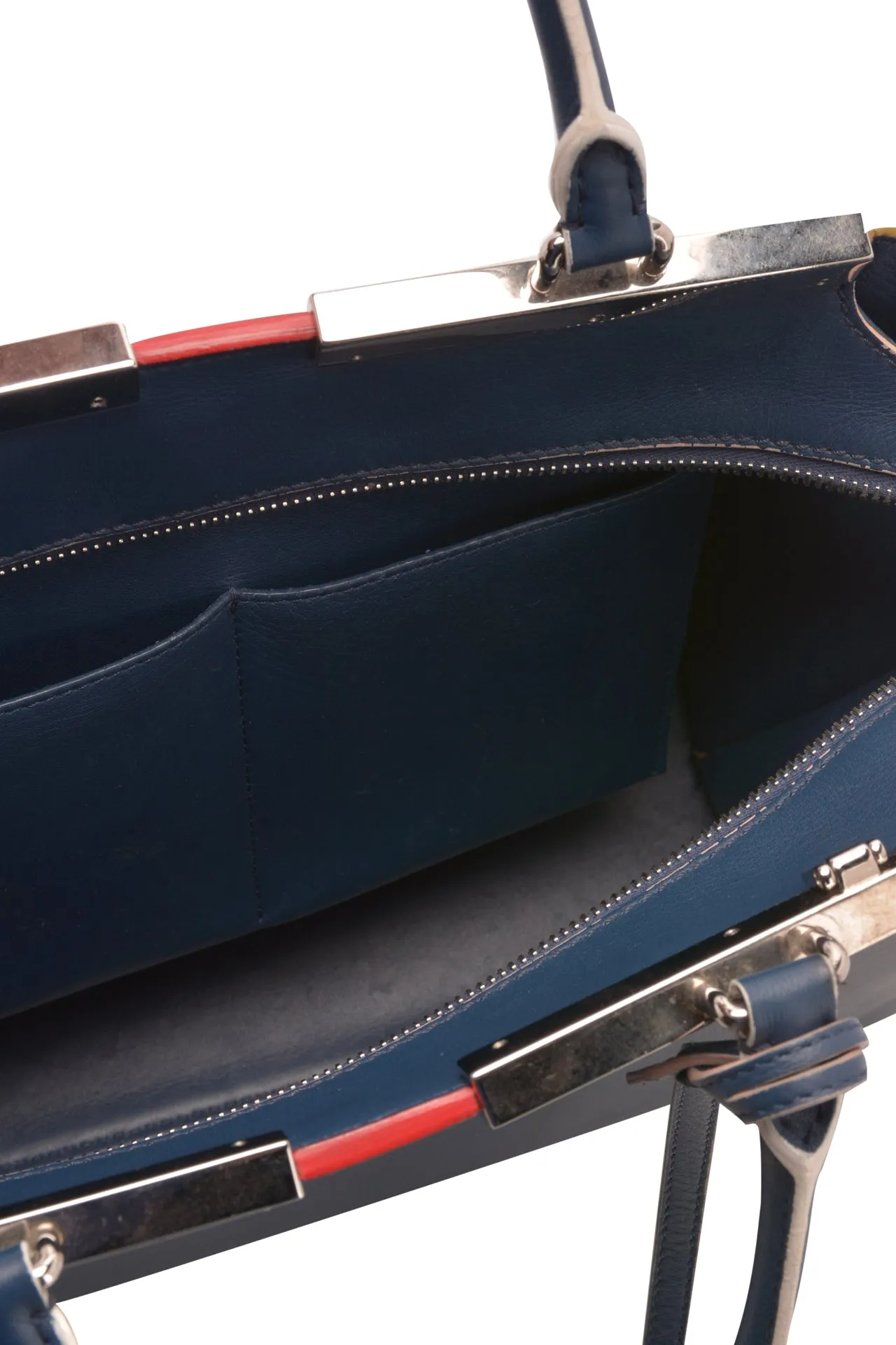 FENDI Blue Calfskin Large 3Jours Tote
