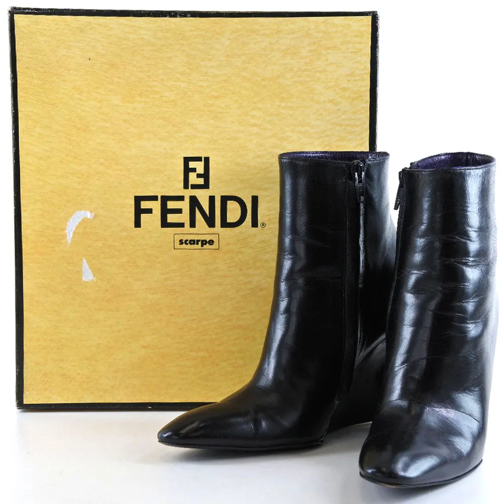 FENDI boots 604910 Calfskin black boots Women 36 Used
