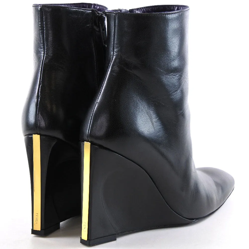 FENDI boots 604910 Calfskin black boots Women 36 Used