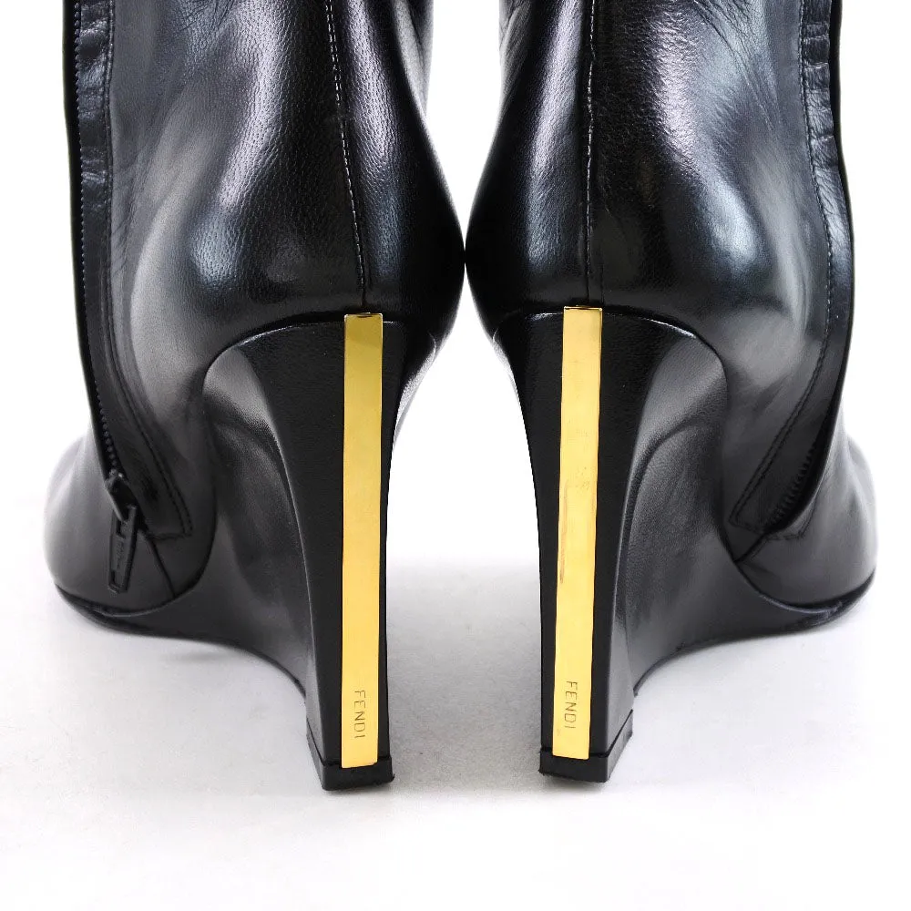 FENDI boots 604910 Calfskin black boots Women 36 Used