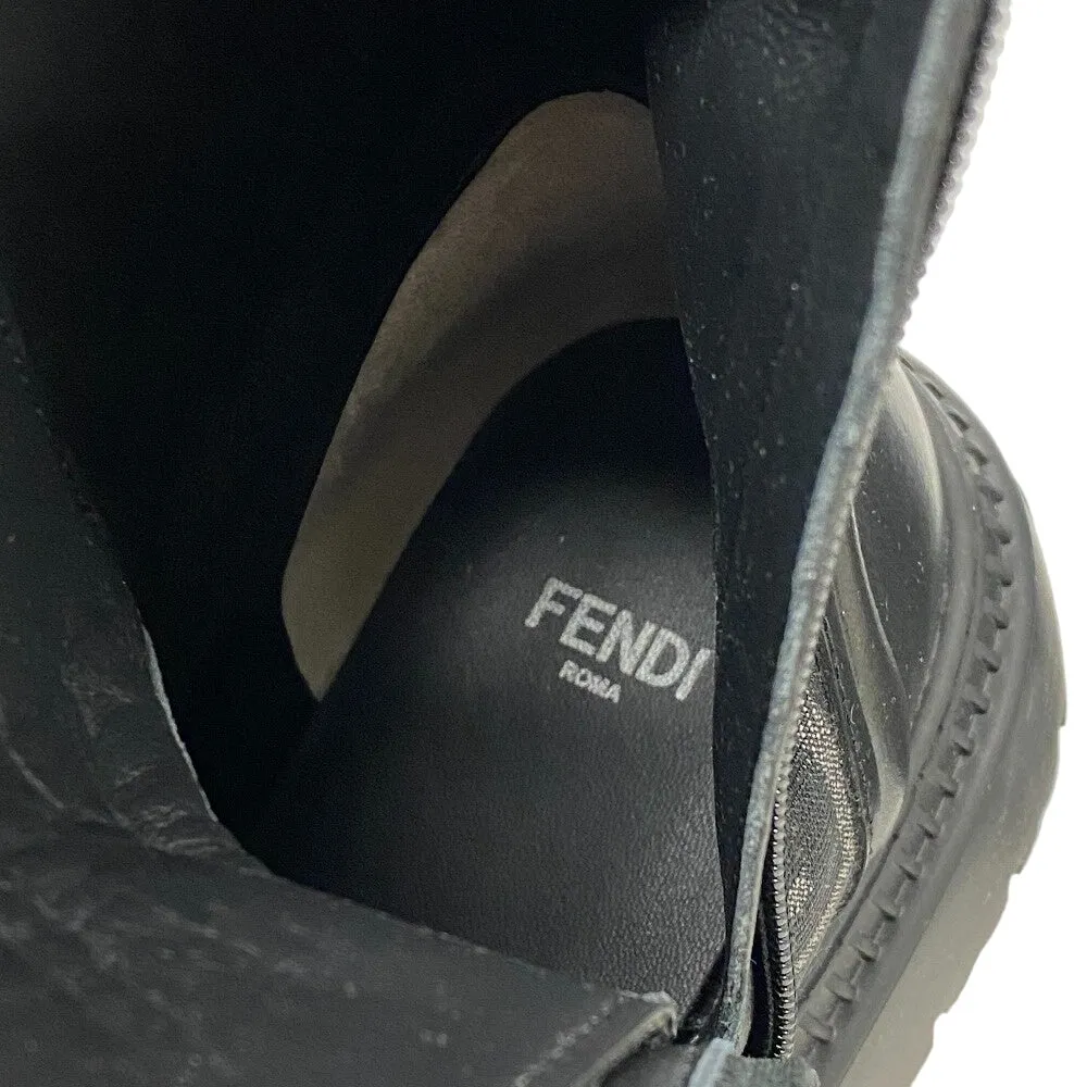FENDI boots canvas black Short Boots Biker Boots Domino Women 38 Used