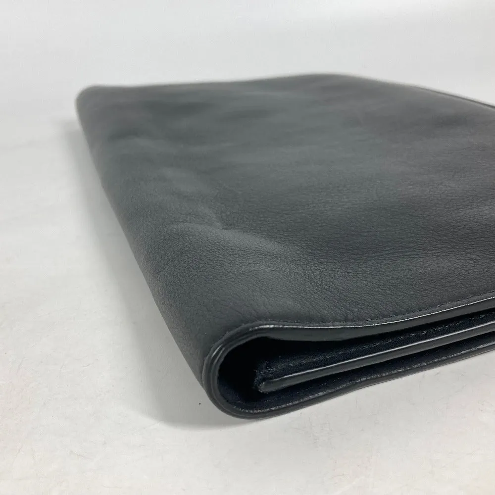 FENDI Clutch bag 8M0351 leather black FF logo mens Used