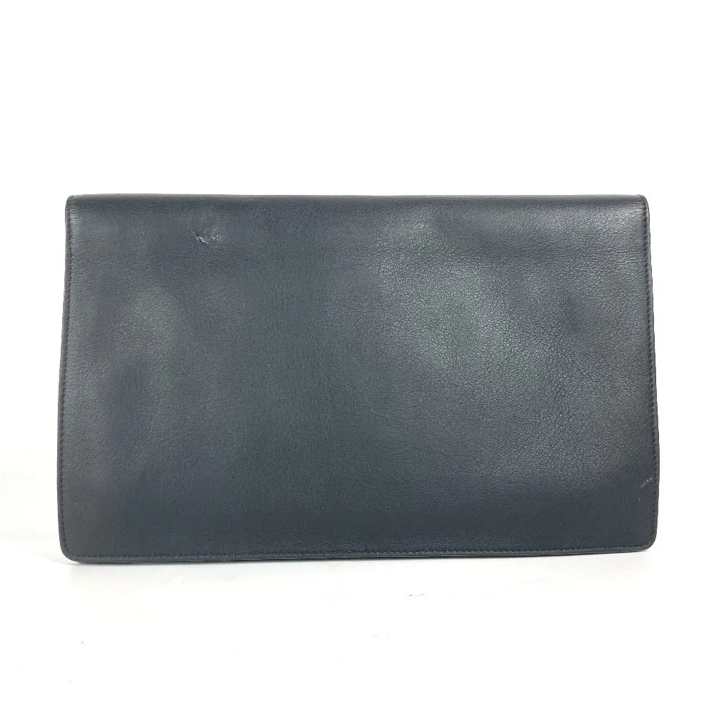 FENDI Clutch bag 8M0351 leather black FF logo mens Used