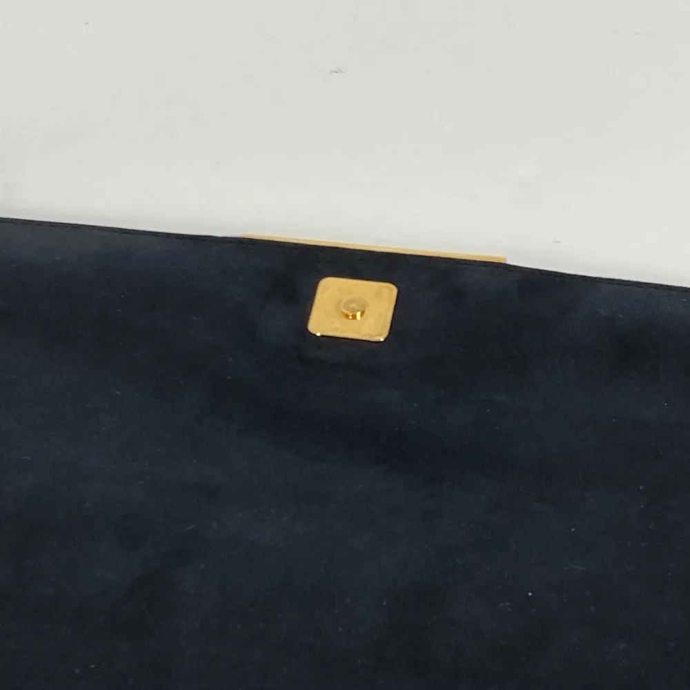 FENDI Clutch bag 8M0351 leather black FF logo mens Used