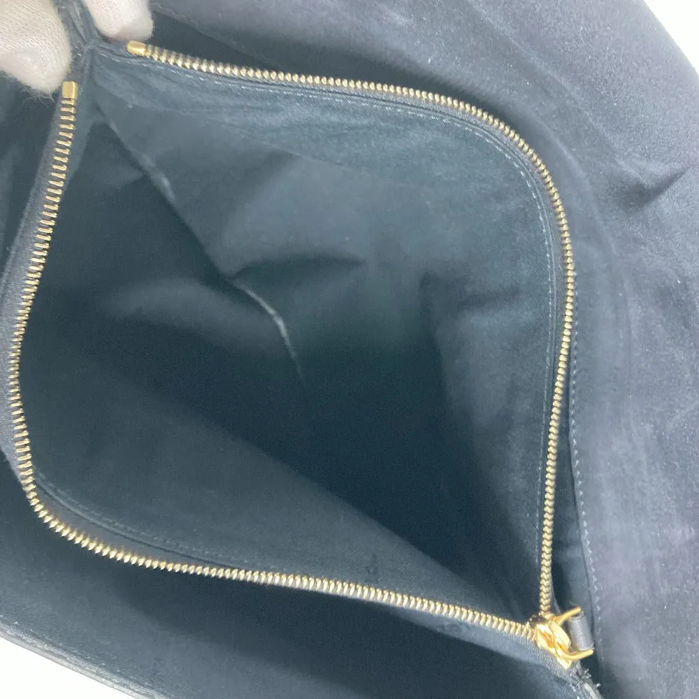 FENDI Clutch bag 8M0351 leather black FF logo mens Used