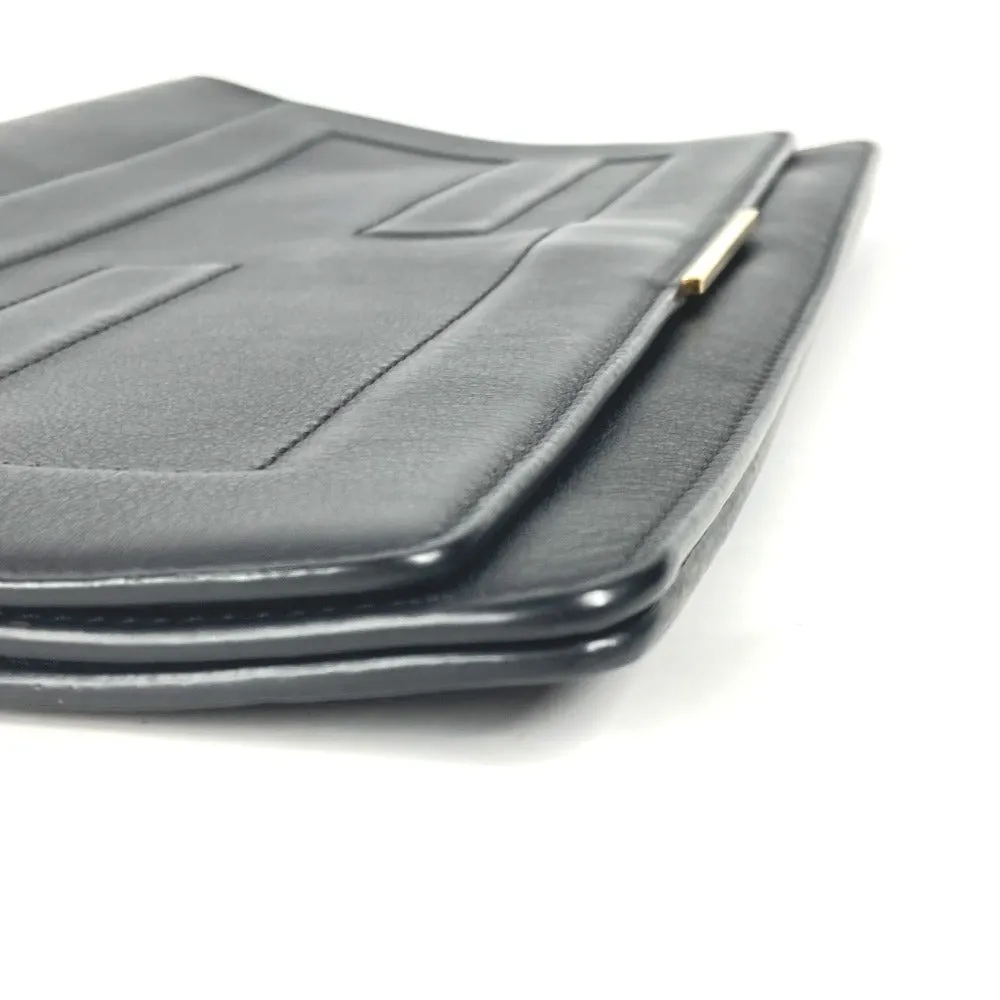 FENDI Clutch bag 8M0351 leather black FF logo mens Used