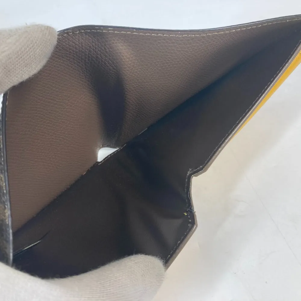 FENDI Folded wallet 7M0339 PVC / Leather Brown Zucca logo mens Used