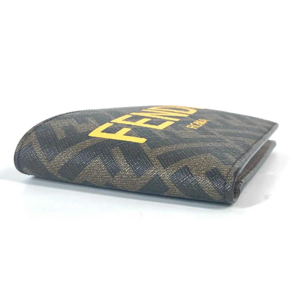FENDI Folded wallet 7M0339 PVC / Leather Brown Zucca logo mens Used