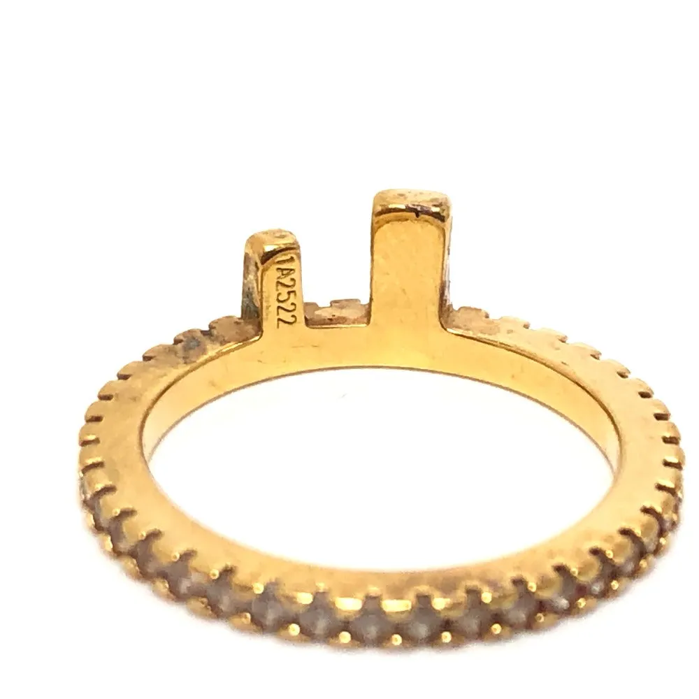 FENDI Ring 1A2522 metal gold Rhinestone