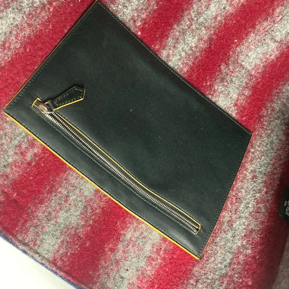 FENDI Tote Bag 7VA390 wool Navy Shoulder Tote mens Used