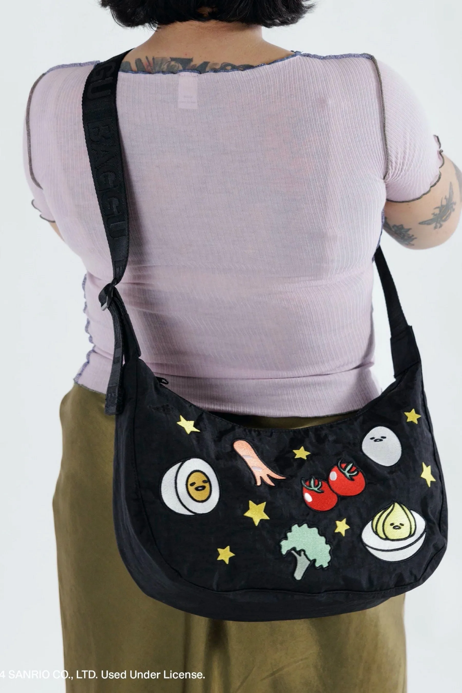 Gudetama Cute Medium Crescent-Shaped Bag – Adorable Lazy Egg Character Tote for Everyday Use