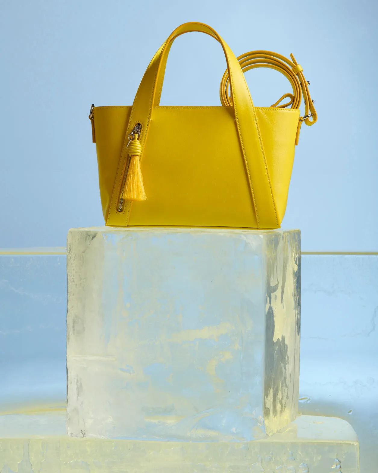 Kleine Alex-Tasche aus Nappakalbsleder mit abnehmbarem Schulterriemen und Rosshaar-Tassel