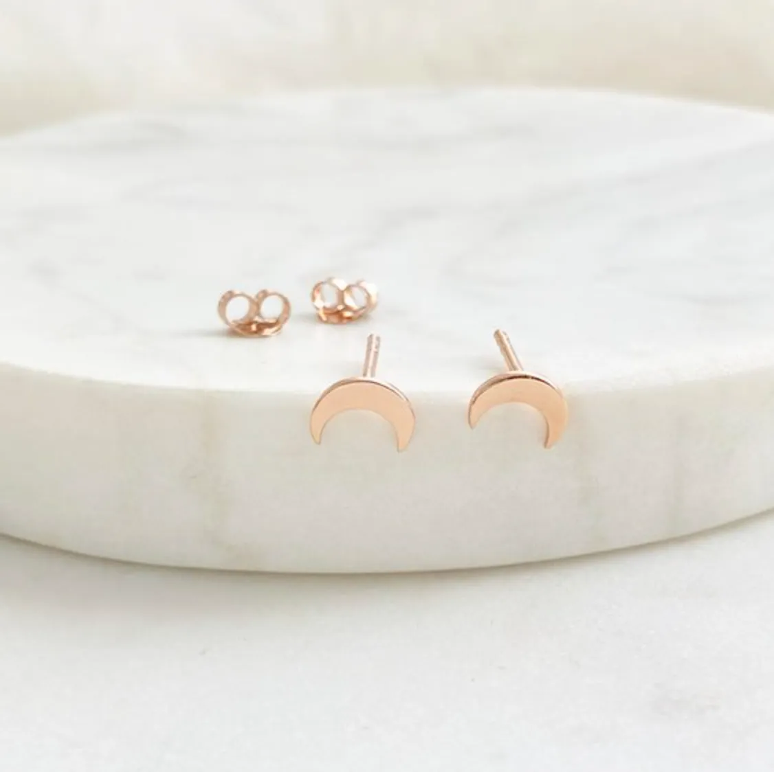 Mini Crescent Moon Earrings