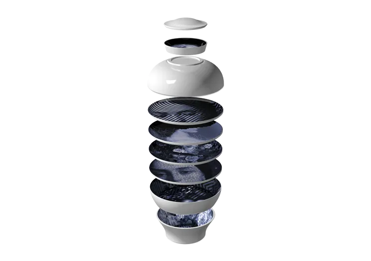 Stackable Dinner Sets from Paris, Yuan