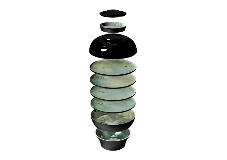 Stackable Dinner Sets from Paris, Yuan