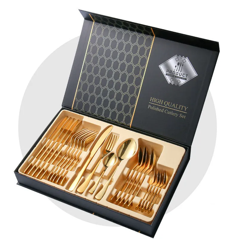 Stainless Steel Flatware Set 24Pcs