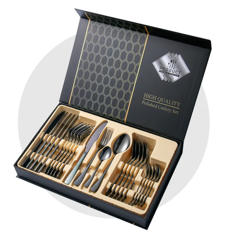 Stainless Steel Flatware Set 24Pcs