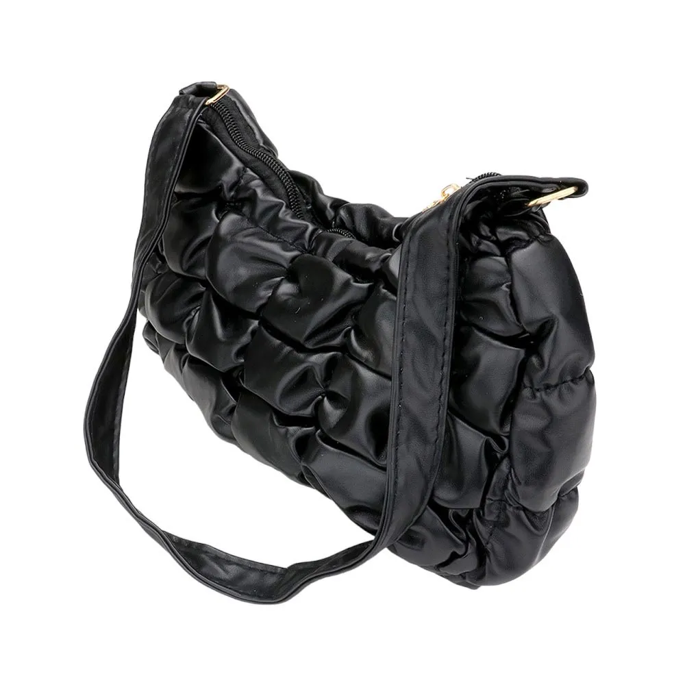 Trendy Quilted Puffer Tote Shoulder Bag